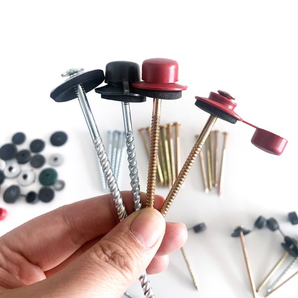 Galvanized Assembly Roofing Nails With Plastic Cap